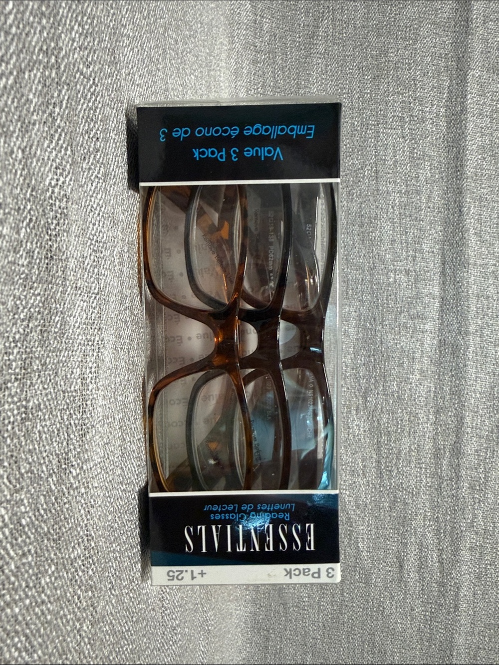 +1.25- 3-Pack Reading Glasses Tortoiseshell Brown